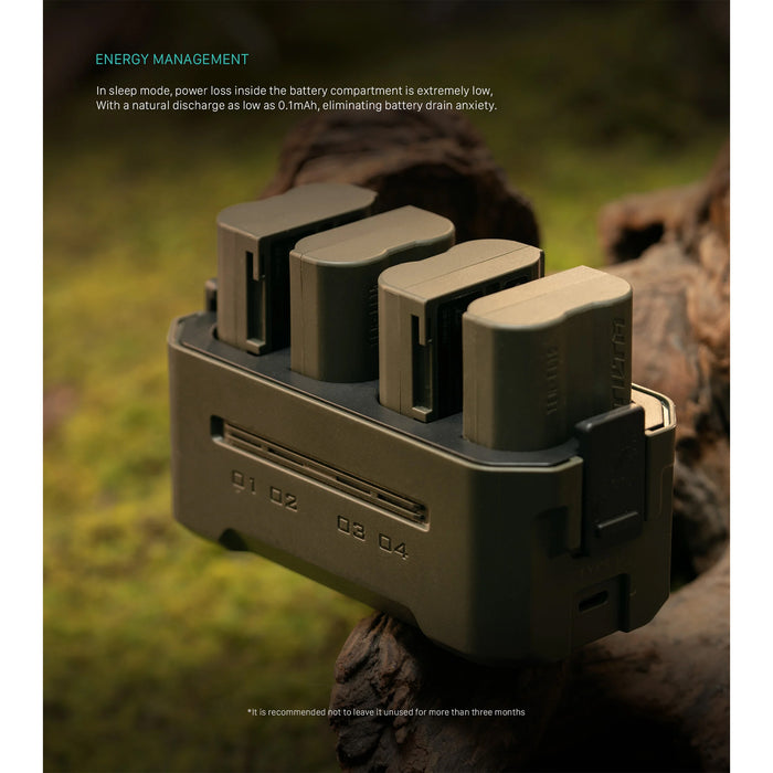 Tilta Portable 4-Bay Charging Station for Nikon EN-EL15C Batteries – Green