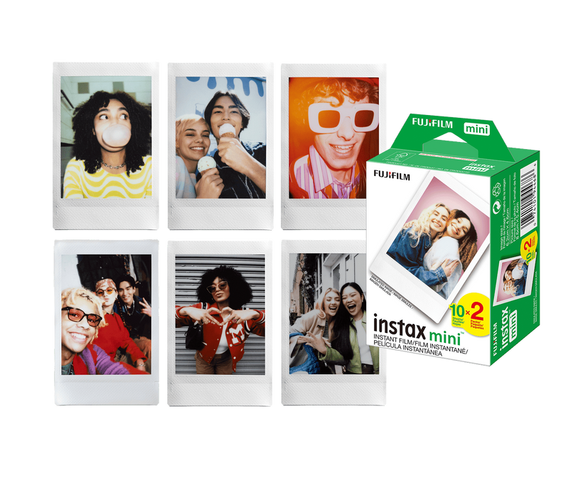 Fujifilm Instax Mini Instant Film Twin Pack, White Frame - 20 Exposures