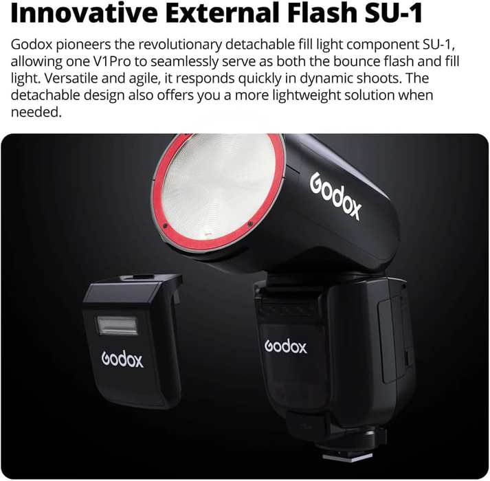 Godox V1Pro Round Head Camera Flash for Nikon Red Ring