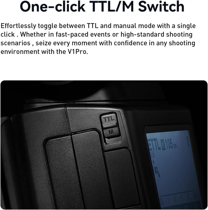 Godox V1Pro Round Head Camera Flash for Nikon Red Ring