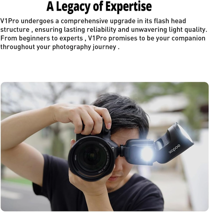 Godox V1Pro Round Head Camera Flash for Nikon Red Ring