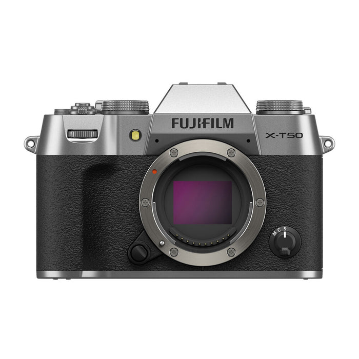 Fujifilm X-T50 Mirrorless Camera with XC 15-45mm f/3.5-5.6 OIS PZ Lens - Silver