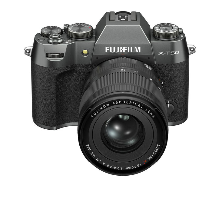 Fujifilm X-T50 Mirrorless Camera with XF 16-50mm f/2.8-4.8 R LM WR Lens - Charcoal Silver