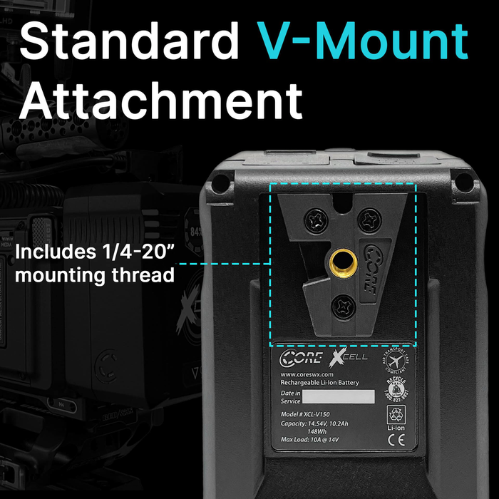 CoreSWX XCell Micro-Sized Smart 148Wh Lithium-Ion Battery - V-Mount