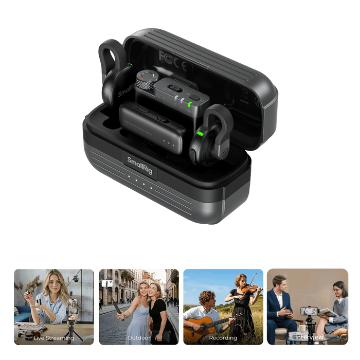 SmallRig S70 Ultra Thin Invisible Wireless Microphone for Phone & Camera (2+2) 5715