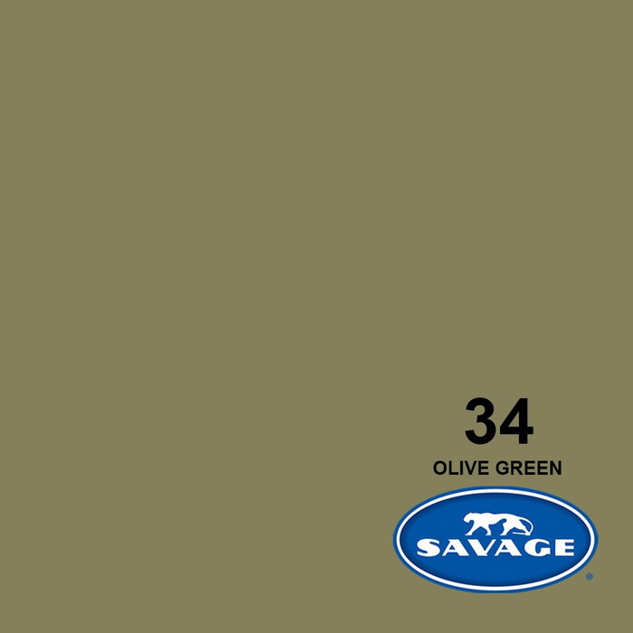 Savage #34 Olive Green Seamless Background Paper 86" x 36' - In Store Pick Up Only