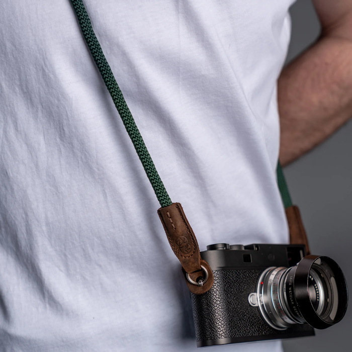 Cooph Nomad Adjustable Rope Camera Strap with Steel Ring, 35.4-59” (90cm-150cm) - Mountain Green