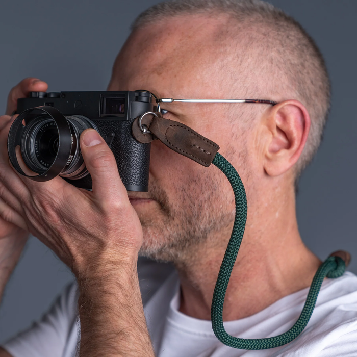 Cooph Nomad Adjustable Rope Camera Strap with Steel Ring, 35.4-59” (90cm-150cm) - Mountain Green