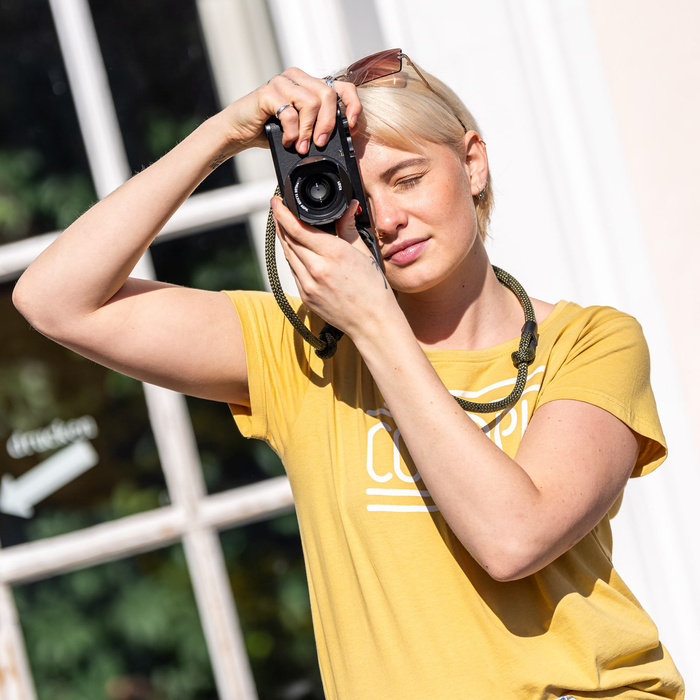 Cooph Adjustable Rope Camera Strap with Split Ring, 35.4-59" (90-150cm) - Duotone Fern