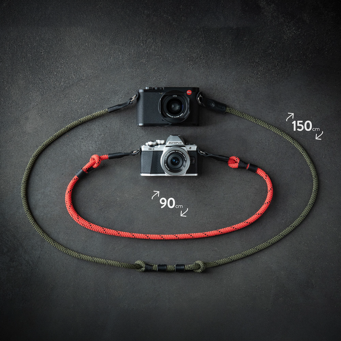 Cooph Adjustable Rope Camera Strap with Split Ring, 35.4-59" (90-150cm) - Duotone Panther
