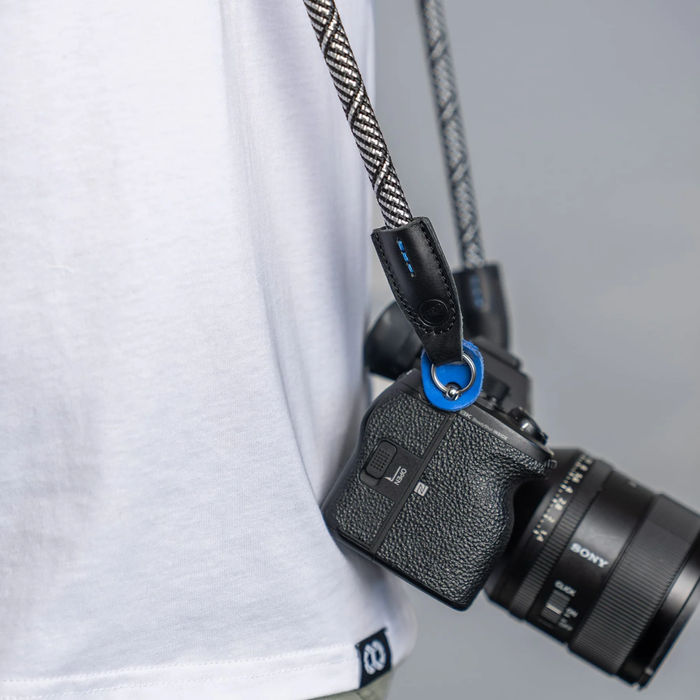 Cooph Rope Camera Strap with Split Ring, 45.3" (115cm) - Beers & Cameras New York (Black Silver)
