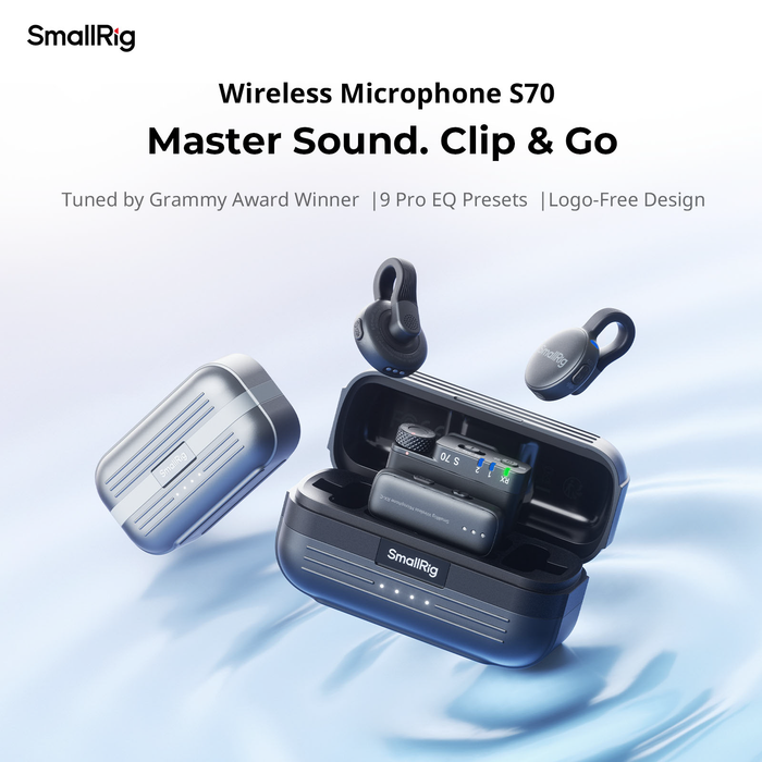 SmallRig S70 Ultra Thin Invisible Wireless Microphone for Phone & Camera (2+2) 5715