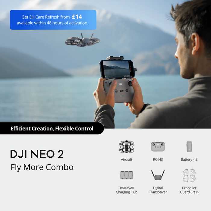 DJI Neo 2 Drone with RC-N3 Remote Controller Fly More Combo