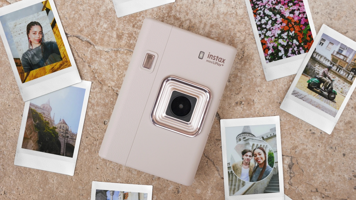 Fujifilm Instax Mini LiPlay+ Hybrid Instant Camera - Sand Beige