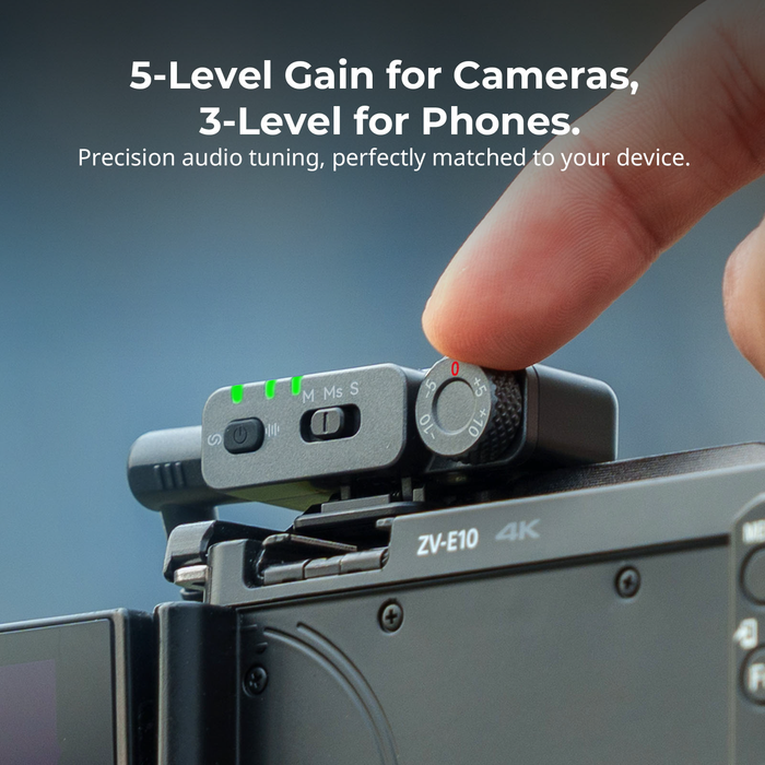 SmallRig S70 Ultra Thin Invisible Wireless Microphone for Phone & Camera (2+2) 5715