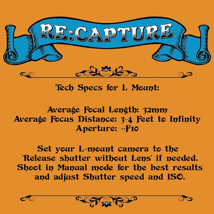 Re:Capture Body Cap Lens for L-Mount Cameras