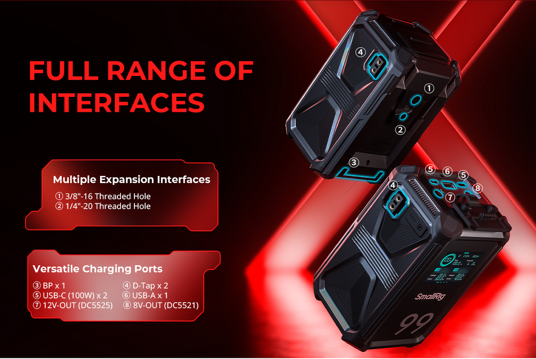 SmallRig x Renan Ozturk X-Touch Smart Triple-Proof V-Mount Battery X99