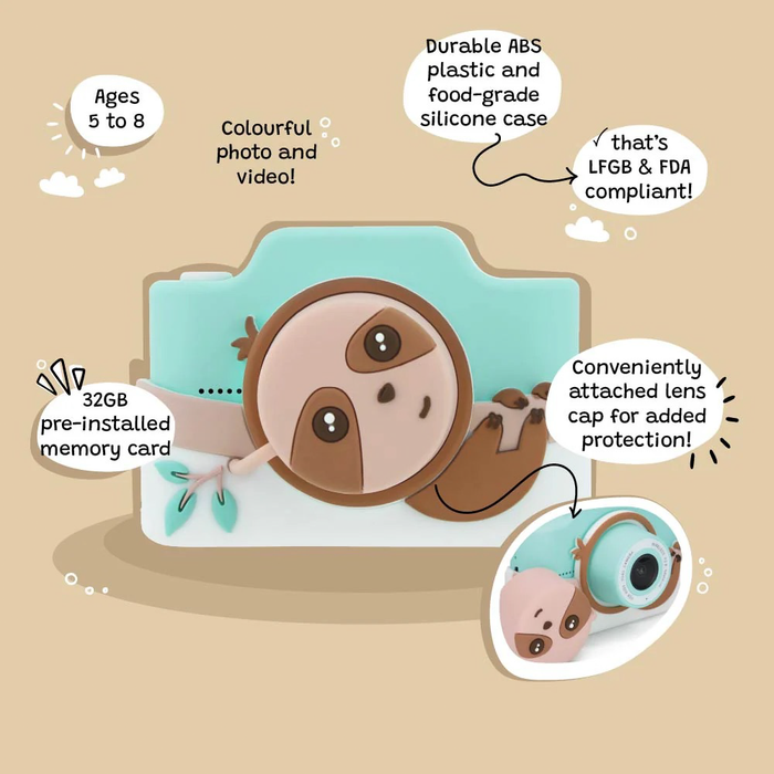Kidamento Model K Digital Camera for Kids - Sloth