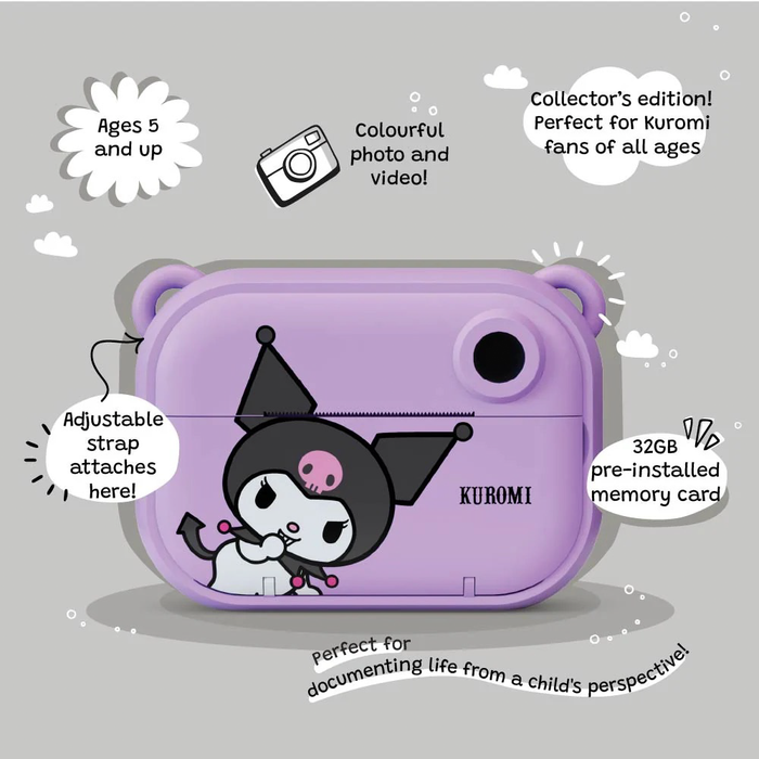 Kidamento Model P Instant Print Digital Camera for Kids - Kuromi