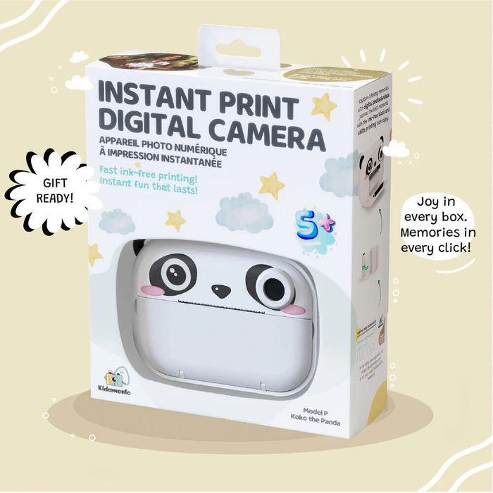 Kidamento Model P Instant Print Digital Camera for Kids - Panda