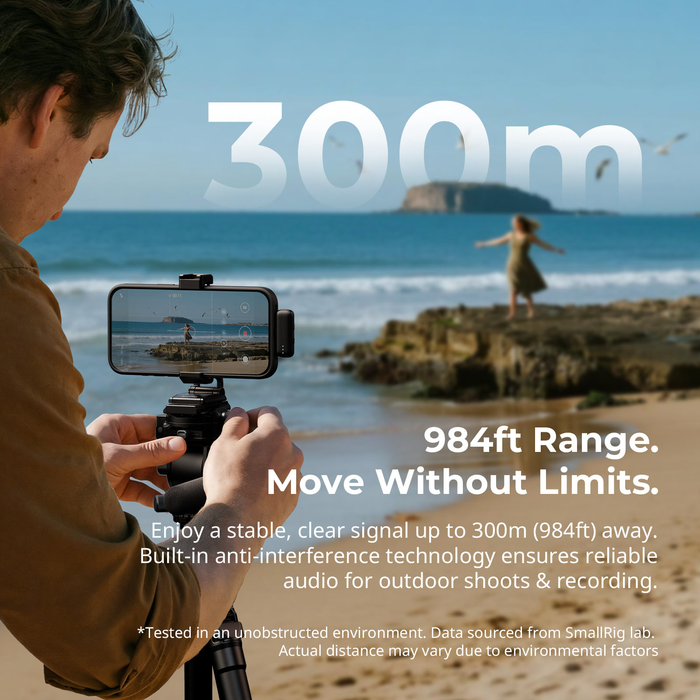 SmallRig S70 Ultra Thin Invisible Wireless Microphone for Phone & Camera (2+2) 5715