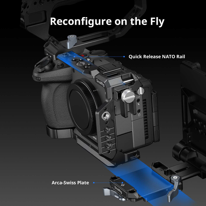 SmallRig HawkLock Cage Kit for Sony FX5 & XLR Handle 6777