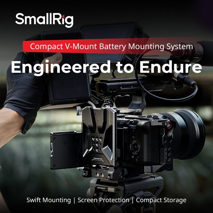 SmallRig V-Mount Battery Mount Plate Kit with Pro Circuit, 65W PD Charging, LCD Bracket & Tool-Free Arca-Swiss QR Plate 5227