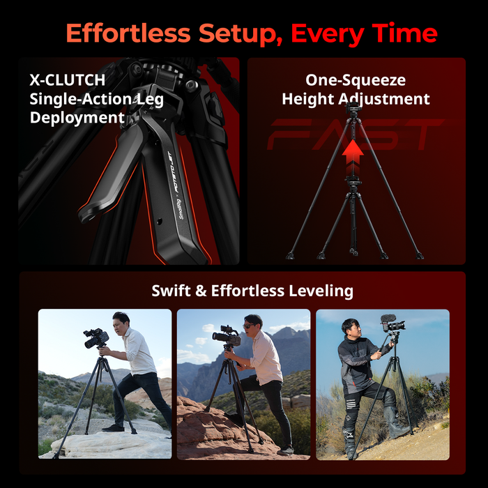 SmallRig x Potato Jet TRIBEX CARBON II Carbon Fiber Tripod Kit with Dynamic Balance Hydraulic Fluid Head 5755