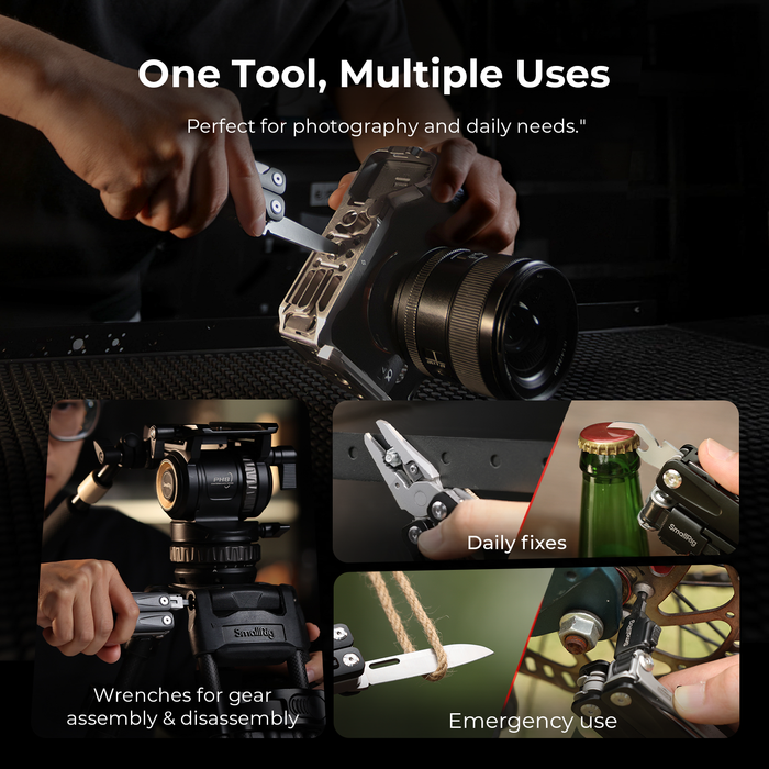 SmallRig Screwdrivers EDC Multi-Tool (16-in-1 Pocket Tool Kit) for Filmmakers & Photographers 5294
