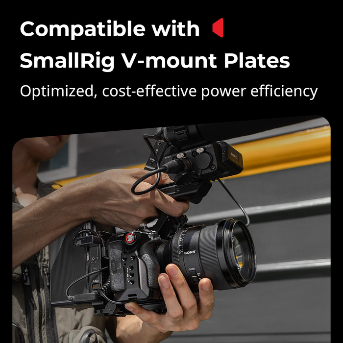 SmallRig V-Mount Battery Mount Plate Kit with Screen Protector, 65W PD Charging, LCD Bracket & Tool-Free Arca-Swiss QR Plate 5315