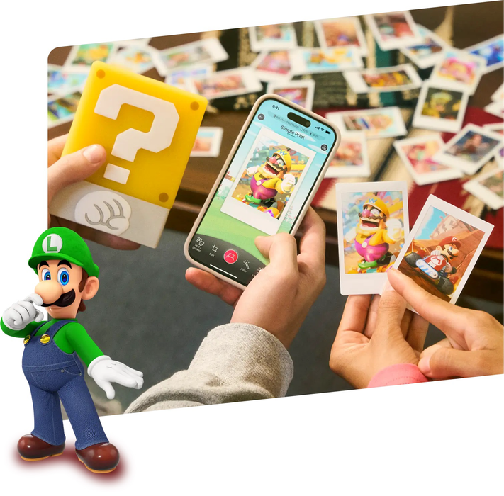 Fujifilm Instax Mini Link 3 Smartphone Printer and "? Block" Design Silicone Case Bundle