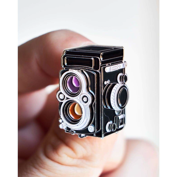 Medium Format Camera #1 Pin Silver