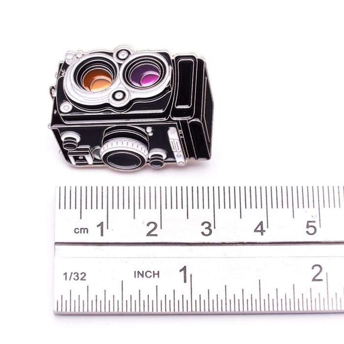 Medium Format Camera #1 Pin Silver