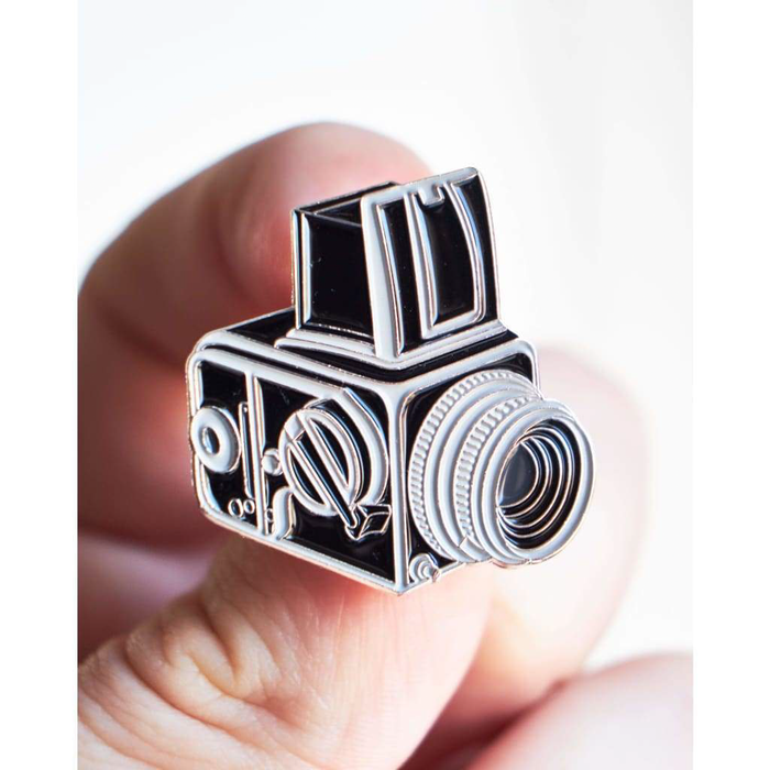 Medium Format Camera #2 Pin Silver
