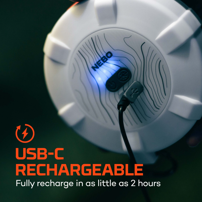 Nebo Luna 400+ Lantern & Retractable Color String Light