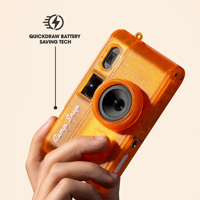 Camp Snap 2 Screen-Free Digital Camera - Tangerine Drift (Transparent)