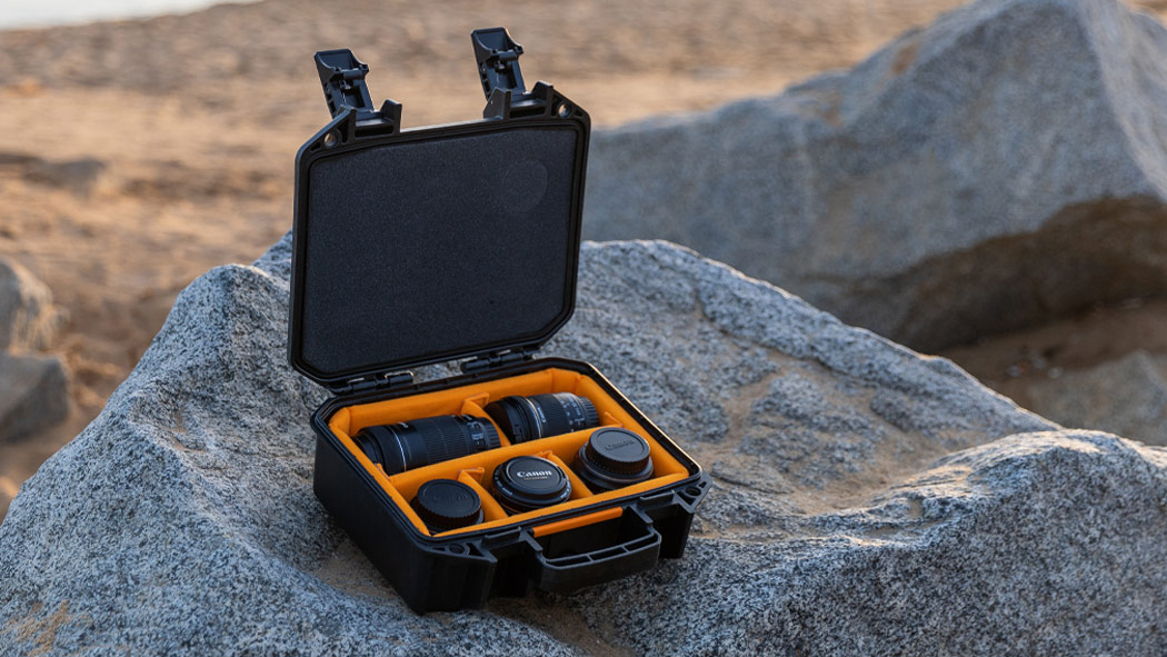 Pelican V100C Vault Equipment Case with Padded Dividers & Lid Foam - Black