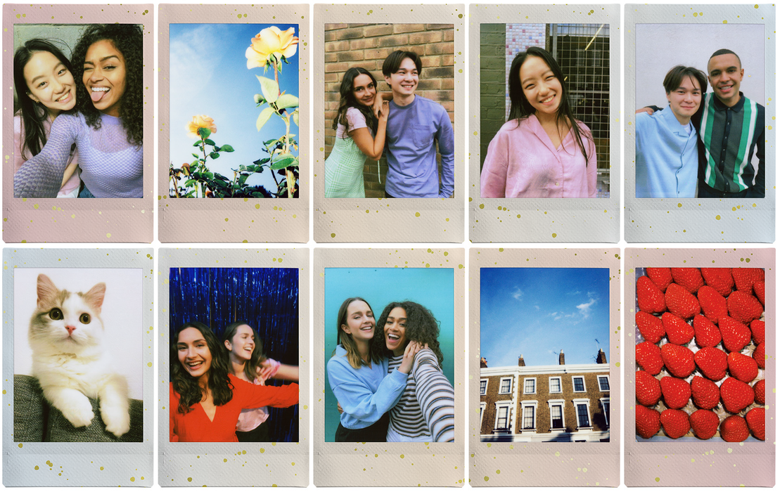 Fujifilm Instax Mini Instant Film, Soft Glitter Frame - 10 Exposures