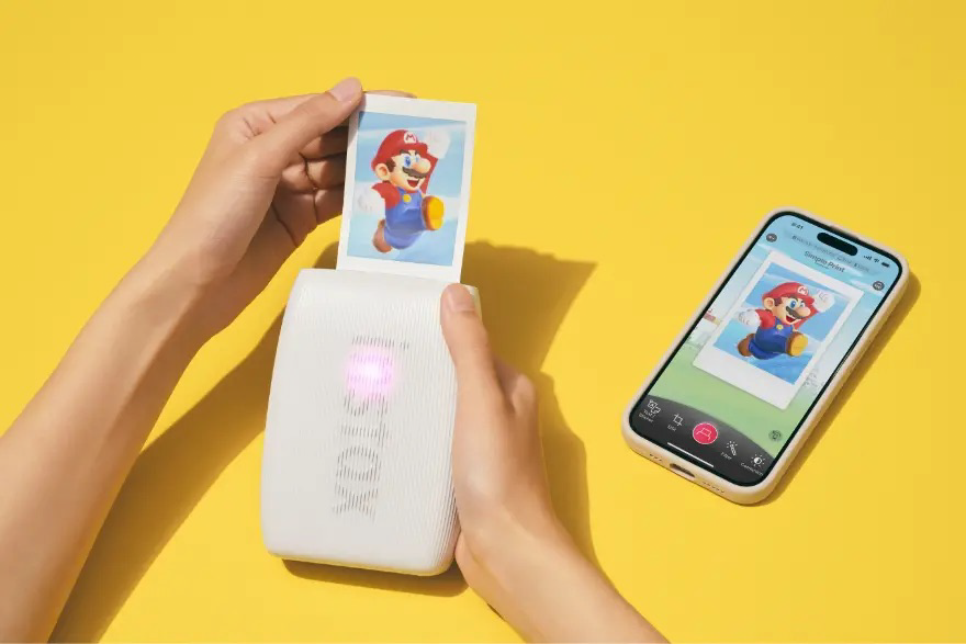 Fujifilm Instax Mini Link 3 Smartphone Printer and "? Block" Design Silicone Case Bundle