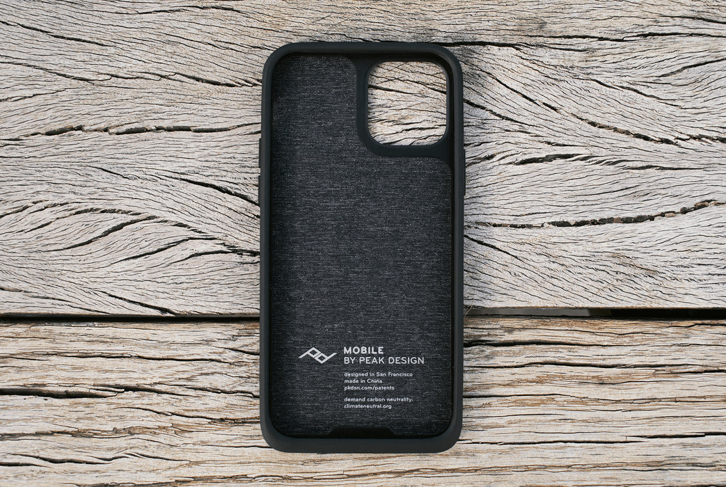 Peak Design Mobile Everyday Fabric Case for iPhone 12 & 12 Pro - 6.1" - Charcoal