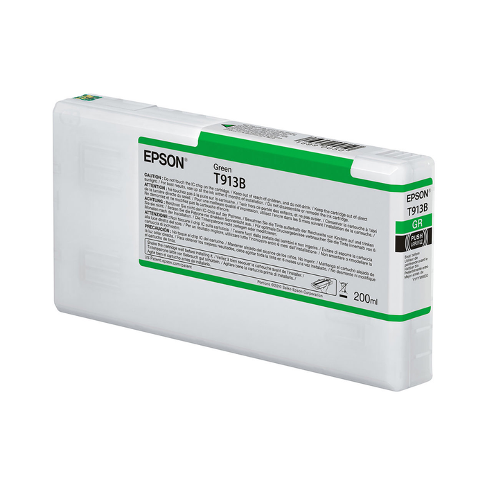 Epson T913B UltraChrome HDX Green Ink Cartridge for SureColor SC-P5000 Printers - 200 mL