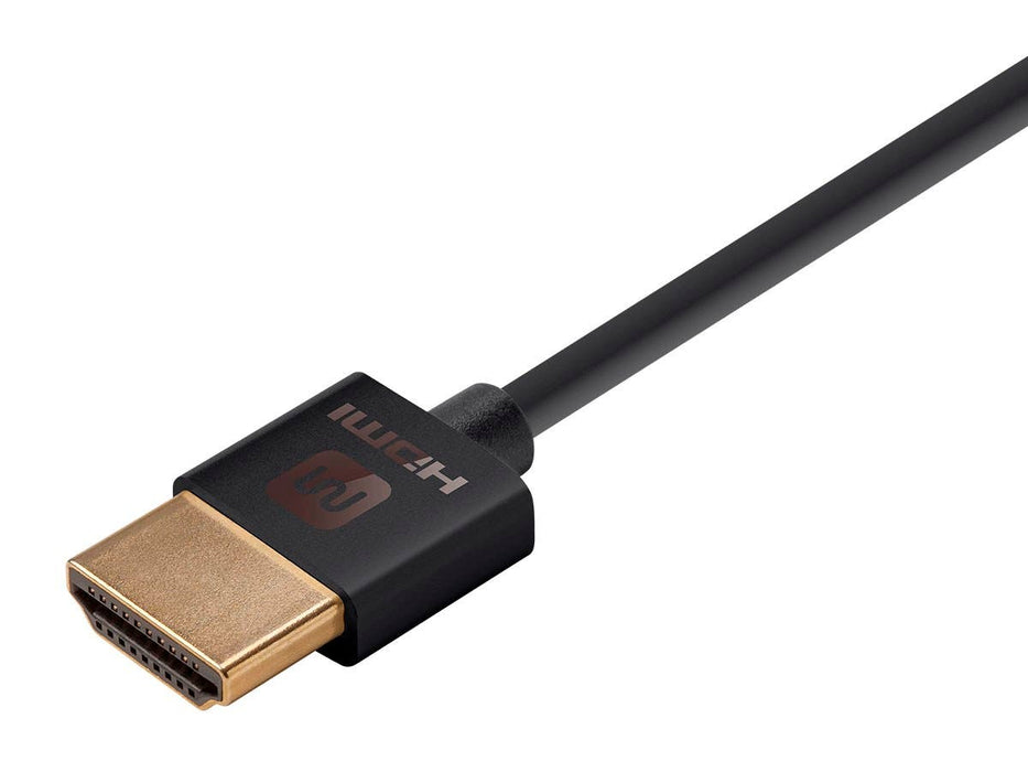 Monoprice 4K Slim High Speed HDMI Cable 6ft - 18Gbps Black