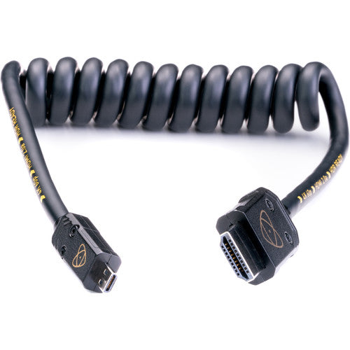 Atomos AtomFLEX HDMI (Type-A) Male to Micro-HDMI (Type-D) Male Coiled Cable (12 to 24")