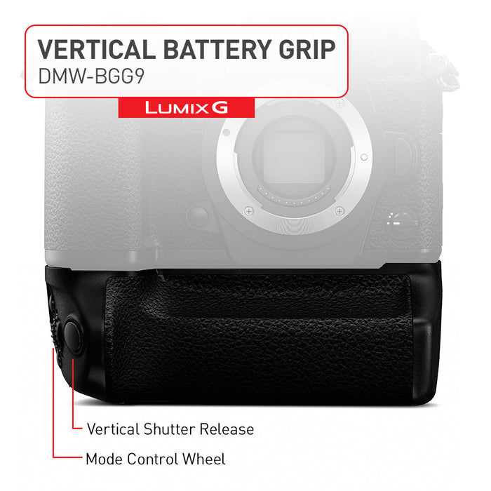 Geheugen Fascinerend Merchandising Panasonic DMW-BGG9 LUMIX G9 Vertical Battery Grip — Glazer's Camera Inc