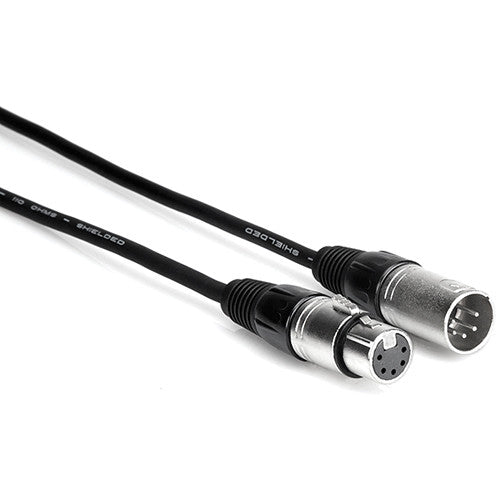 Hosa Technology DMX 5-Pin XLR Male to 5-Pin XLR Female Extension Cable - 30'