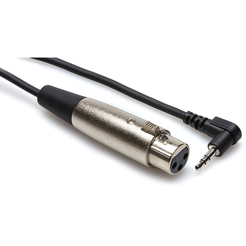 Hosa Technology XVM-102F Angled 3.5mm to 3-Pin XLR Female Microphone Cable (2')