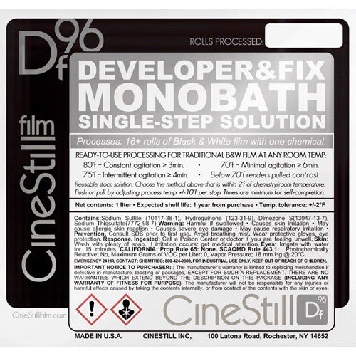 CineStill DF96 Monobath for Black & White Film (Liquid, 1L)