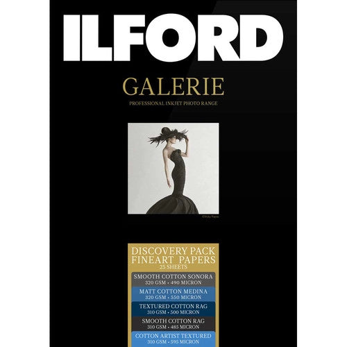 Ilford Galerie Fine Art Papers Discovery Pack - 8.5 x 11", 25 Sheets
