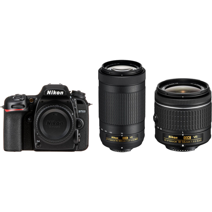 Nikon D7500 DSLR Camera with 18-55mm & 70-300mm Lens Kit — Glazer's Camera