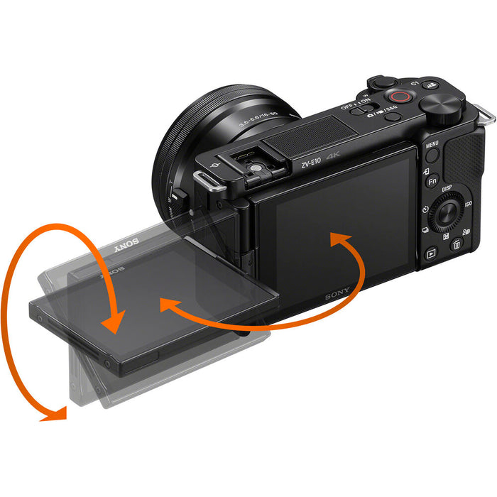 Sony Alpha ZV-E10 Kit Mirrorless Vlog Camera with 16-50mm Lens